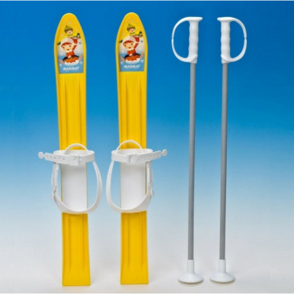 Detské plastové lyže 60 cm Inlea4Fun - žlté