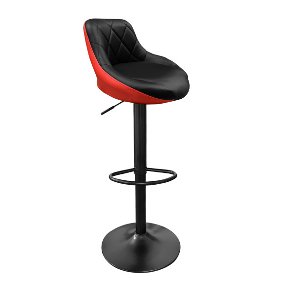 Barová stolička Aga MR2000BR - čierny rám/čierno-červená