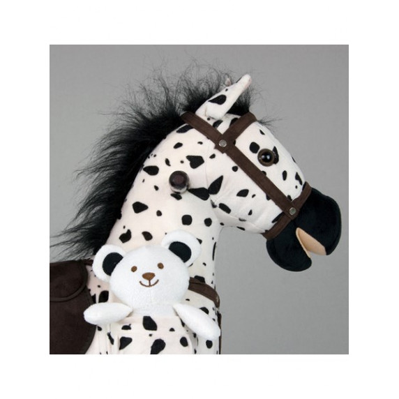 Hojdací koník Milly Mally Mustang bielo-čierny puntíkovaný