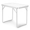 Skladací kempingový stolík 80 x 60 cm ModernHome - biely