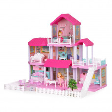 Skladací domček pre bábiky s doplnkami ECOTOYS Villa Preview