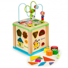 Drevená edukačná kocka s magnetickou tabuľou na kreslenie ECO TOYS Preview