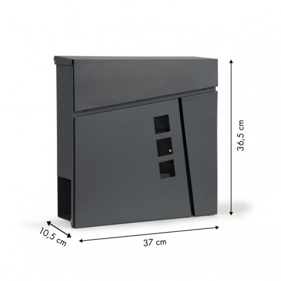 Poštová schránka MODERN HOME Slanted Cube - Sivá