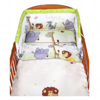 Detské posteľné obliečky 2-dielne 90 x 120 cm NEW BABY - zelené safari 