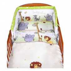 Detské posteľné obliečky 2-dielne 90 x 120 cm NEW BABY - zelené safari Preview