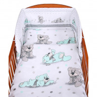Detské posteľné obliečky 3-dielne 90 x 120 cm NEW BABY - sivý medvedík 
