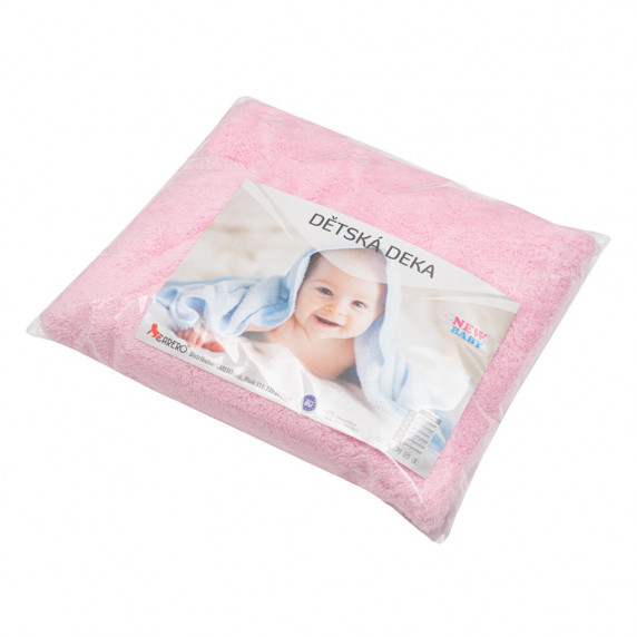 Detská deka 90 x 80 cm NEW BABY - ružová