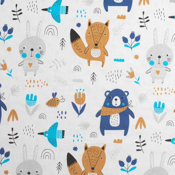 Detská deka z Minky s výplňou 80 x 102 cm NEW BABY Medvedíkovia - modrá
