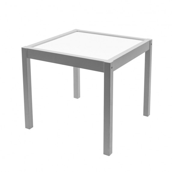 New Baby PRIMA detský drevený stôl so stoličkami - Sivý