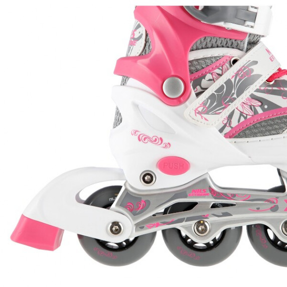 Detské kolieskové korčule NILS Extreme NA10602 ružové