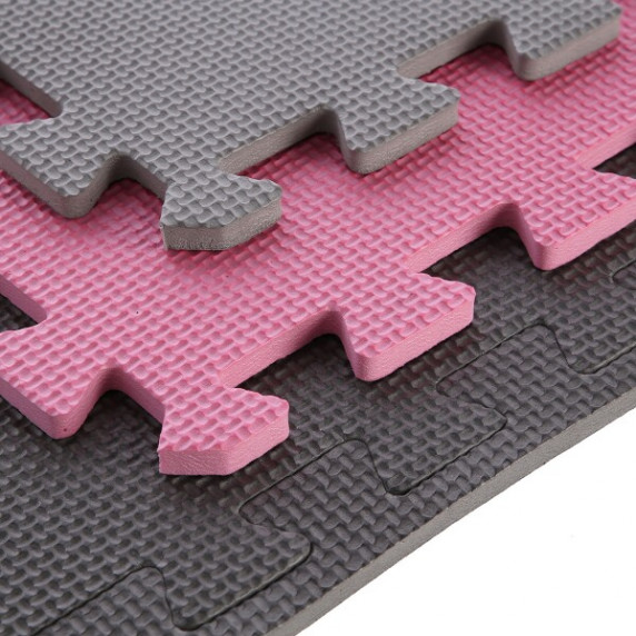 Ochranná puzzle podložka MP10 ružovo-šedá
