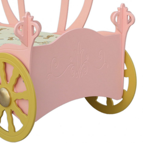 Detská postieľka Princeznovský Koč Inlea4Fun - ružový