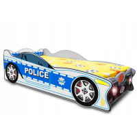 Detská postieľka Speedy Police Inlea4Fun - veľká modrá 