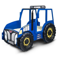 Detská postieľka Traktor Farmer Inlea4Fun - modrá 