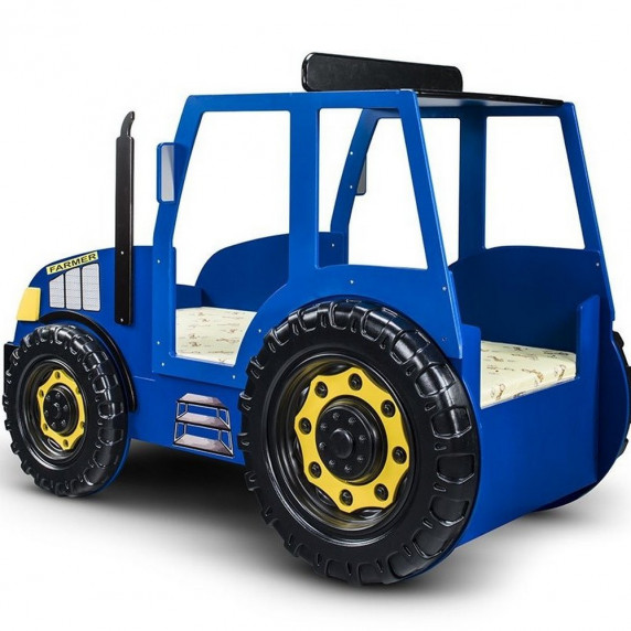 Detská postieľka Traktor Farmer Inlea4Fun - modrá