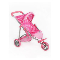 Športový kočík pre bábiky PlayTo Olivie - svetlo ružový 