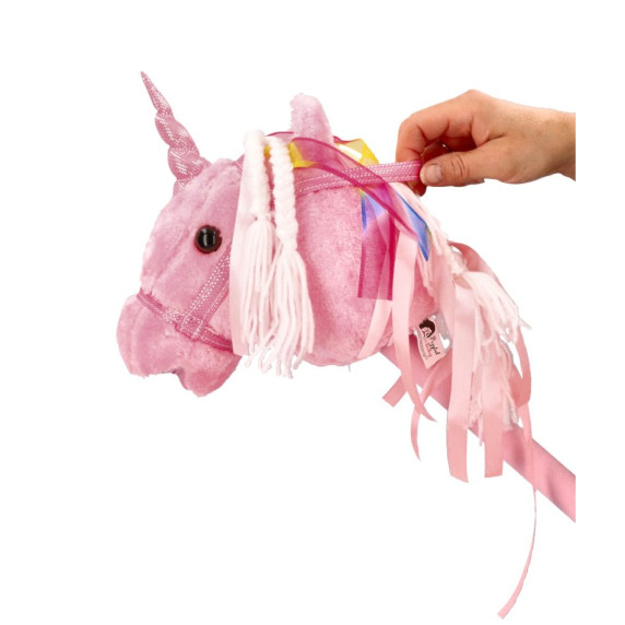 Kôň na palici Hobby Horse - ružový jednorožec