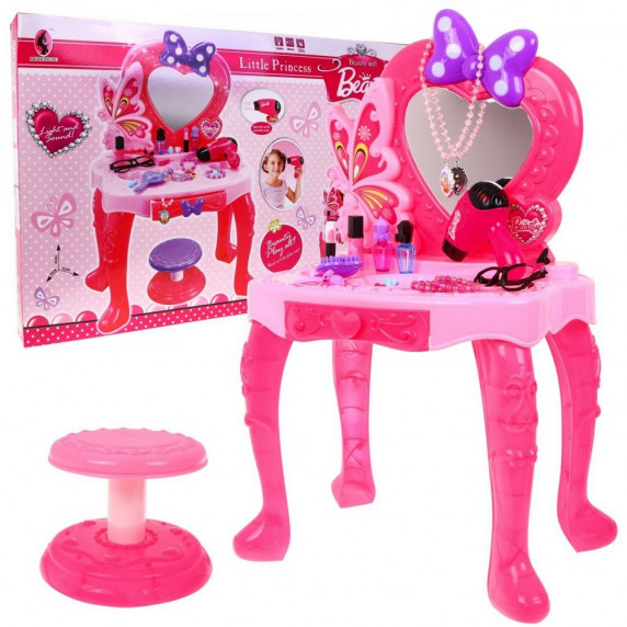 Detský toaletný stolík so stoličkou Inlea4Fun LITTLE PRINCESS