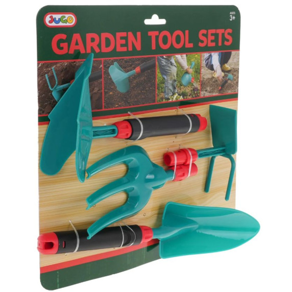 Detské záhradné náradie s odnímateľnými rukoväťami Inlea4Fun GARDEN TOOLS SET
