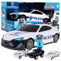 Policajné vozidlá s figúrkou so svetelnými a zvukovými efektmi Inlea4Fun POLICE GARAGE 