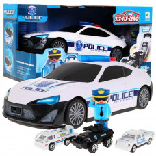 Policajné vozidlá s figúrkou so svetelnými a zvukovými efektmi Inlea4Fun POLICE GARAGE Preview