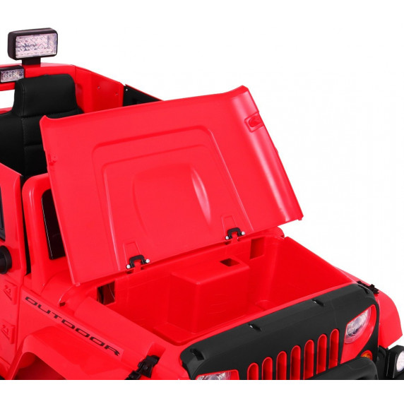 Inlea4Fun Mighty Jeep 4x4 - elektrické autíčko - Červené