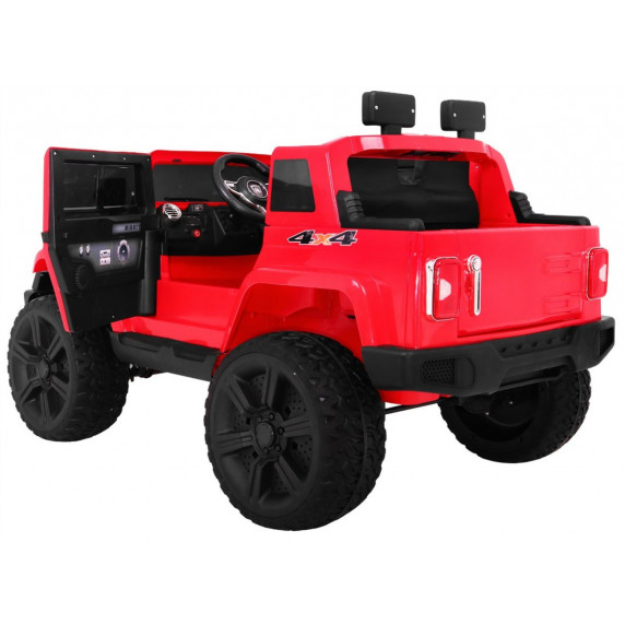 Inlea4Fun Mighty Jeep 4x4 - elektrické autíčko - Červené