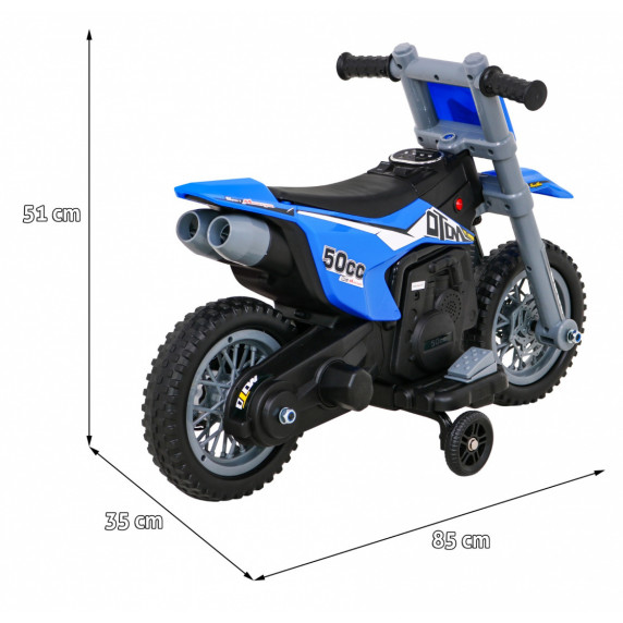 Elektrická motorka Inlea4Fun V-Cross - modrá