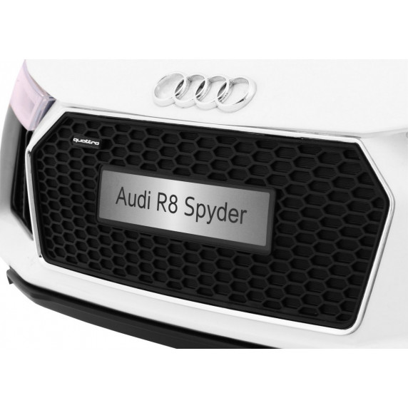 AUDI R8 Spyder 2.4G EVA elektrické autíčko - Biele 