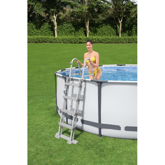 Bazén s konštrukciou 396 x 122 cm BESTWAY 5618W Steel Pro Max + kartušová filtrácia a schodíky