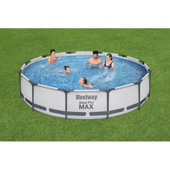 Bazén s konštrukciou 366 x 76 cm BESTWAY 56416 Steel Pro Max + kartušová filtrácia