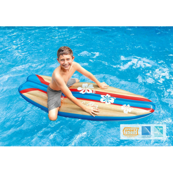 Nafukovacie lehátko 178 x 69 cm INTEX SURFS UP - kvetinkové