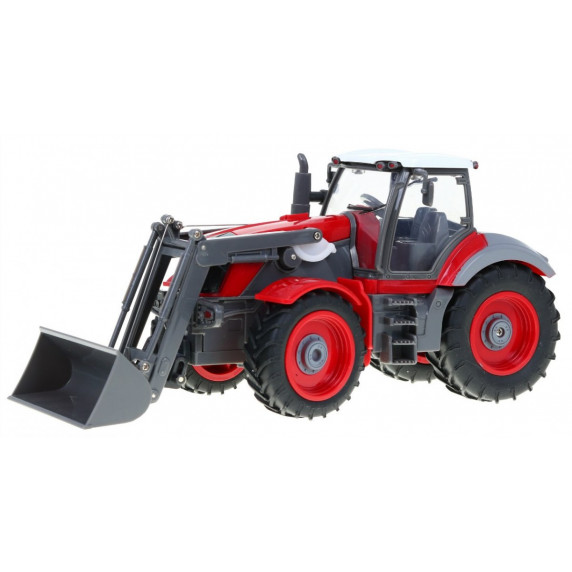 RC Traktor s prívesom na diaľkové ovládanie Inlea4Fun FARM TRAKTOR - červený