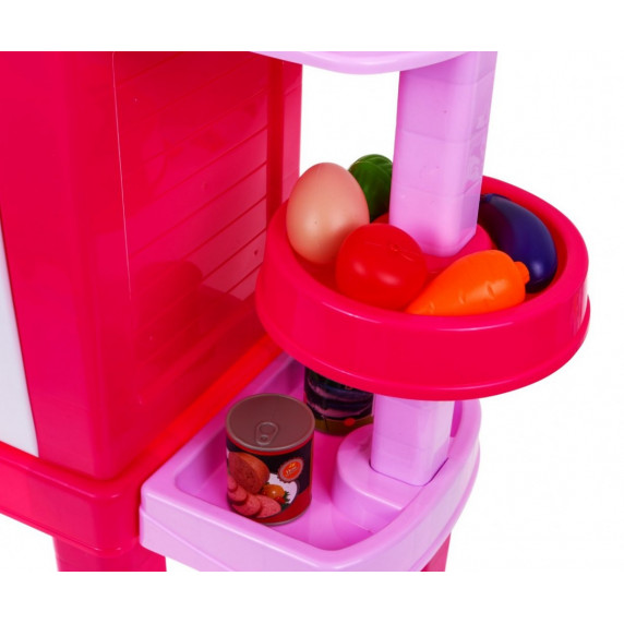 Detská kuchynka so svetelnými a zvukovými efektmi a doplnkami Inlea4Fun KIDS COOK - ružová