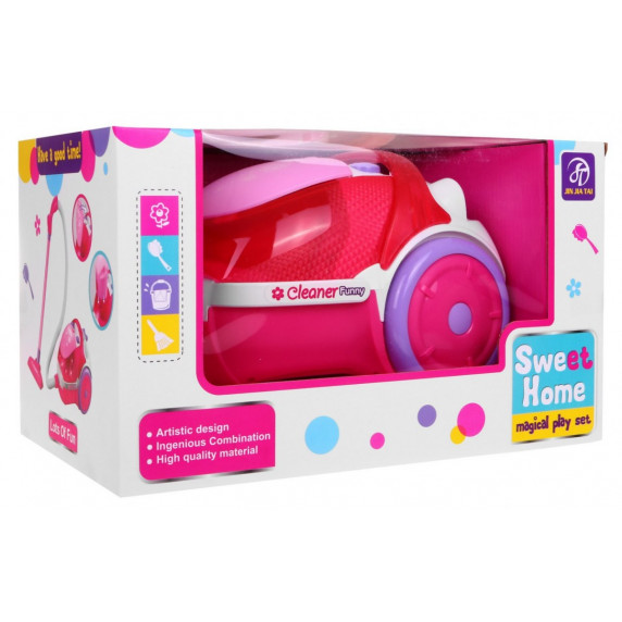 Detský zvukový vysávač  Inlea4Fun CLEANER FUNNY - ružový