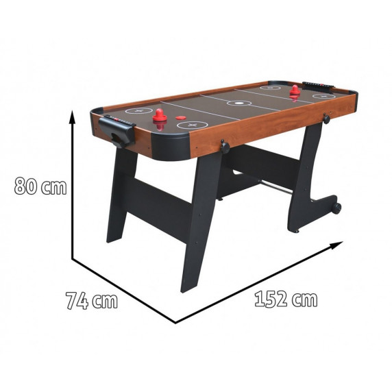 Stôl na stolný hokej Inlea4Fun 152 x 74 x 80 cm - imitácia dreva