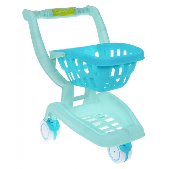 Nákupný vozík s doplnkami Inlea4Fun SHOPPING CART SERIES - modrý