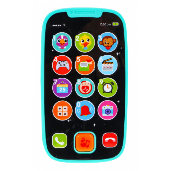 Interaktívny detský mobilný telefón HOLA SmartPhone - modrý