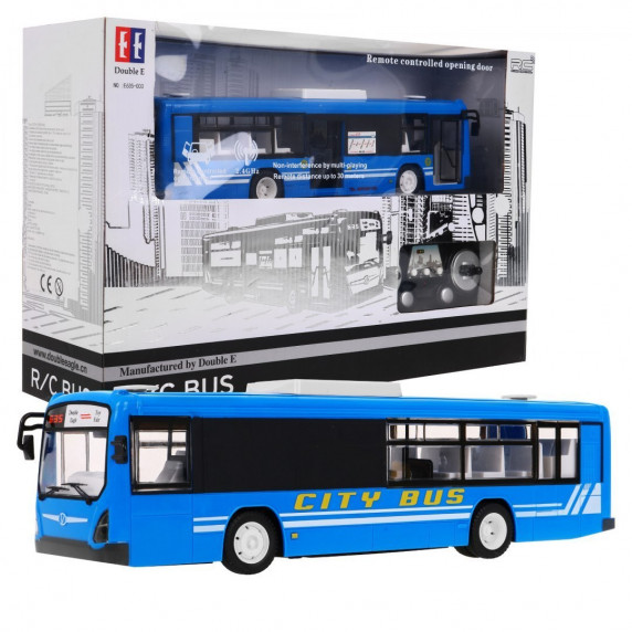 Autobus na diaľkové ovládanie Inlea4Fun 1:20 - modrý