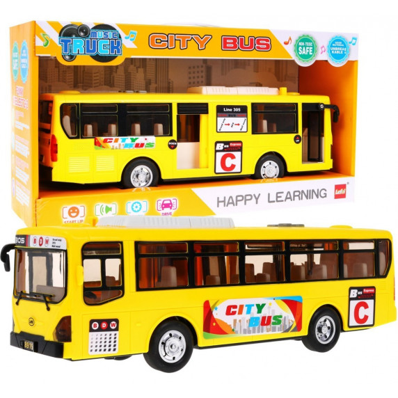 Detský autobus Inlea4Fun CITYBUS - žltý