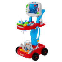 Detský lekársky vozík Doctor EKG Inlea4Fun - modro-červený 