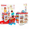 Detský supermarket s nákupným vozíkom Inlea4Fun Stragan - červený