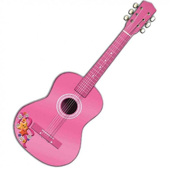 Detská drevená gitara 75 cm REIG Madera Ružová