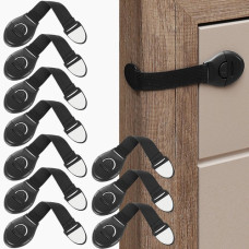 Ochrana skrinky, zámok zásuvky, západka dverí 10 ks ISO 8535 - čierna Preview