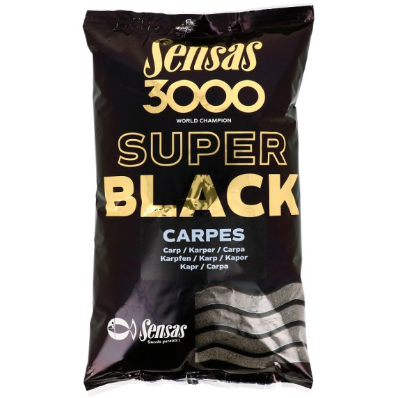 Krmítková zmes 3000 Super Black Carpe 1 kg Sensas 11582