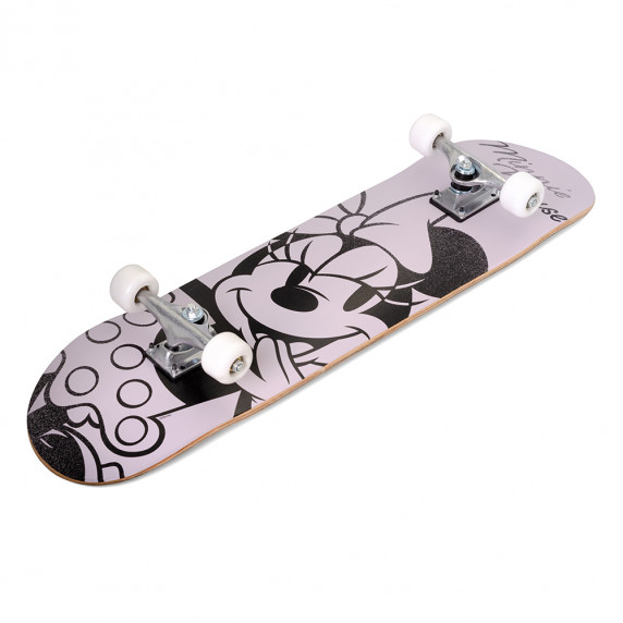 Drevený skateboard 79 x 20 x 10 cm DISNEY Minnie Mouse - sivý