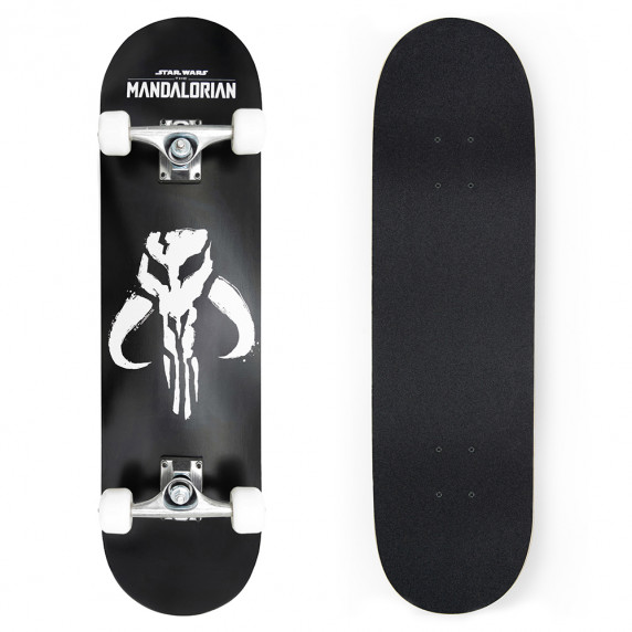 Drevený skateboard 79 x 20 x 10 cm STAR WARS Mandalorian Logo