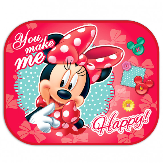Tienidlá do auta 2 kusy Disney Minnie Mouse - červené
