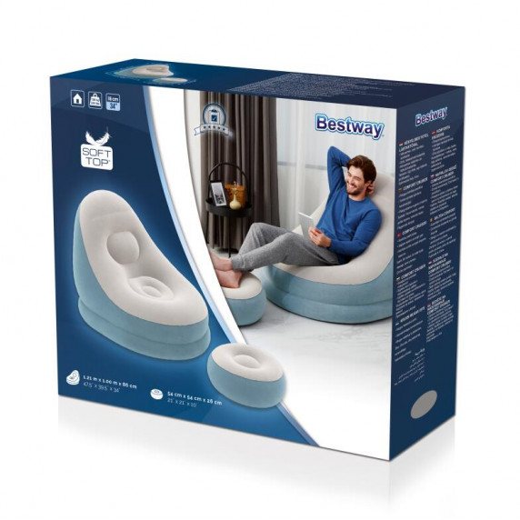 Nafukovacie kreslo BESTWAY 75053 Comfort Crusier Air Chair - modré
