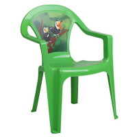 Umelohmotná stolička pre deti s motívom STAR PLUS - zelená 